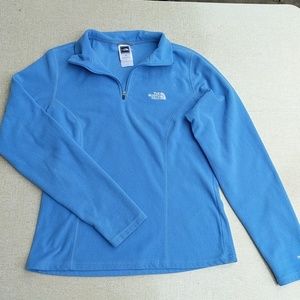 The North Face S Pullover Fleece Quarter Zip Blue